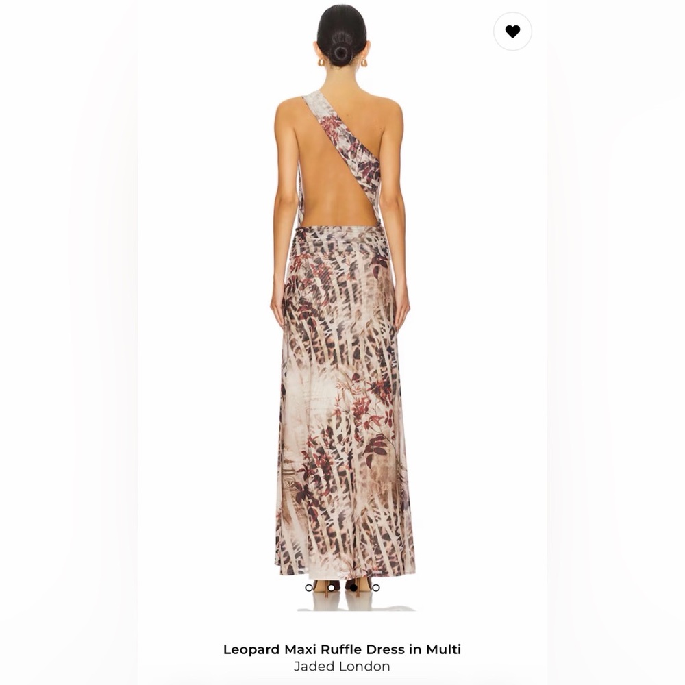 Leopard Maxi Ruffle Dress in Multi - Picture 3 of 6